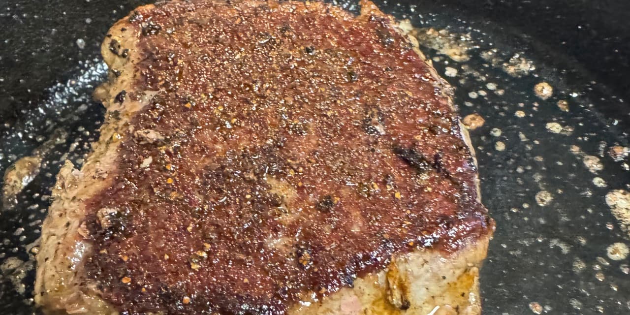 Perfect steak sear in cast iron