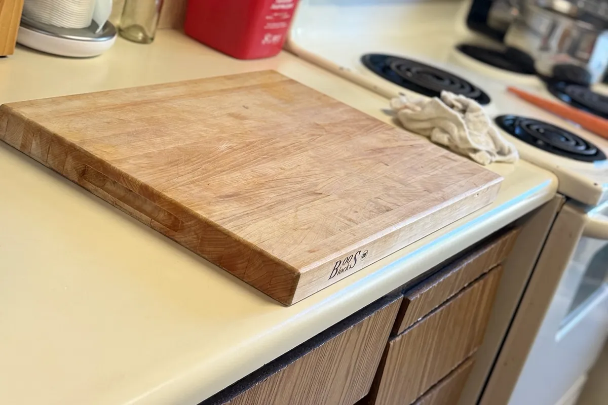 John Boos cutting board edge grain construction detail